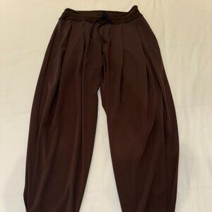 Sarah Pacini Brown Drawstring Jogger (US M/L)